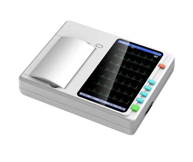46-Portable 6-Channel 7-Inch Electrocardiogram Machine ECG 601 with Electric Power Source Supports ECG .jpg